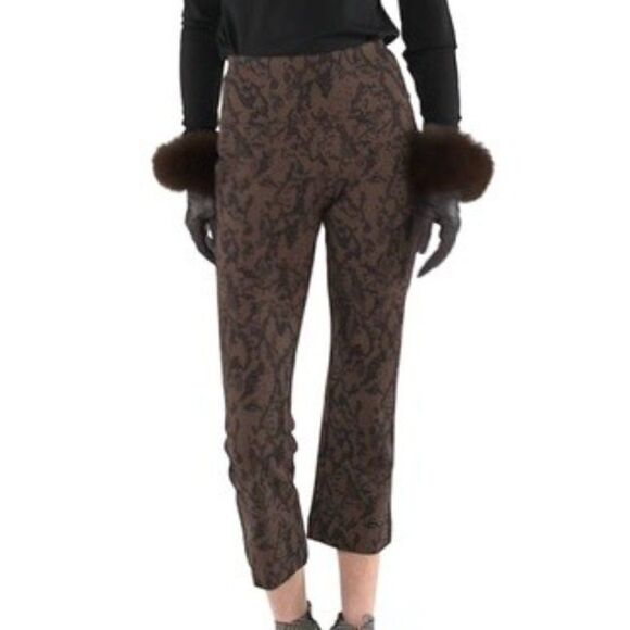 Cabi Cool It Cropped Brown/Black Snakeskin Print Pants. Size Medium. NWOT - Picture 1 of 11